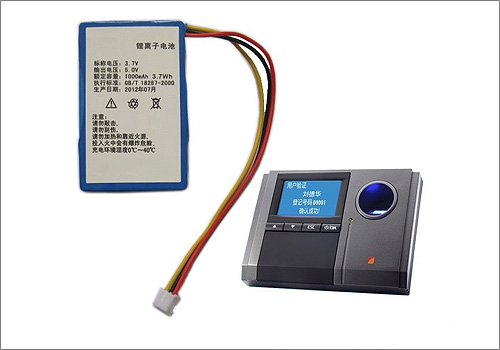 Application scheme of lithium battery for fingerpri